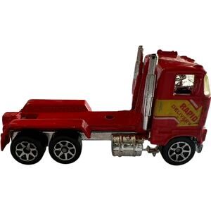 Vintage Hot Wheels 1981 Malaysia Rapid Delivery Semi Truck Cab Red Collectible